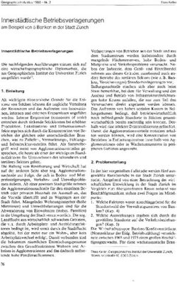 Innerstädtische Betriebsverlagerungen - am Beispiel von 5 Banken in der Stadt Zürich