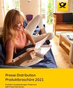Presse Distribution Produktbrosch&uuml;re 2021 - Produkte, Zusatzleistungen, Preise und AGB Presse Distribution - Deutsche Post