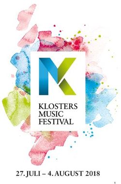 JULI - 4. AUGUST 2018 - KLOSTERS MUSIC FESTIVAL