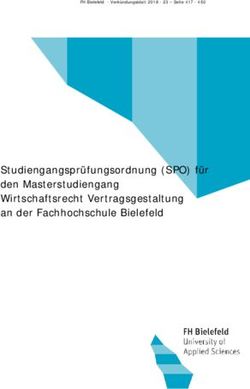 Studiengangsprüfungsordnung (SPO) für den Masterstudiengang Wirtschaftsrecht Vertragsgestaltung an der Fachhochschule Bielefeld - FH Bielefeld