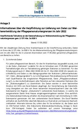 ANLAGE 3 INFORMATIONEN &Uuml;BER DIE VERPFLICHTUNG ZUR LIEFERUNG VON DATEN ZUR WEI-TERENTWICKLUNG DER PFLEGEPERSONALUNTERGRENZEN IM JAHR 2022 - INEK