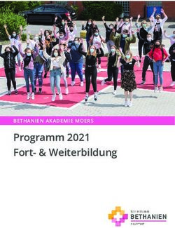 Programm 2021 Fort- & Weiterbildung - BETHANIEN AKADEMIE MOERS - Bethanien Moers