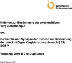 Kriterien zur Bestimmung der zweckm&auml;&szlig;igen Vergleichstherapie und Recherche und Synopse der Evidenz zur Bestimmung der zweckm&auml;&szlig;igen ...