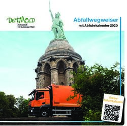 Abfallwegweiser mit Abfuhrkalender 2020 - Online-Abfuhrkalender - Stadt Detmold
