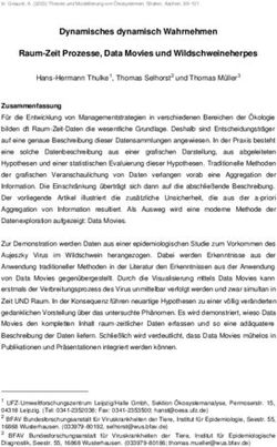 Dynamisches dynamisch Wahrnehmen Raum-Zeit Prozesse, Data Movies und Wildschweineherpes