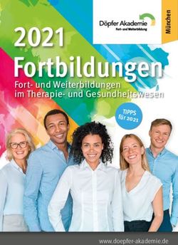 2021 Fortbildungen Fort- und Weiterbildungen im Therapie- und Gesundheitswesen - TIPPS - Fortbildungen 2021