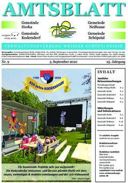 VERWALTUNGSVERBAND WEISSER SCHÖPS/NEISSE - Gemeinde Horka Gemeinde Kodersdorf