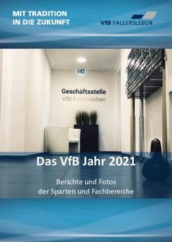 DAS VFB JAHR 2021 BERICHTE UND FOTOS DER SPARTEN UND FACHBEREICHE