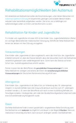 Rehabilitationsm&ouml;glichkeiten bei Autismus - neuraxWiki
