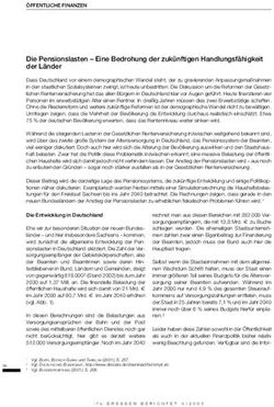 Die Pensionslasten - Eine Bedrohung der zuk&uuml;nftigen Handlungsf&auml;higkeit der L&auml;nder - ifo Institut