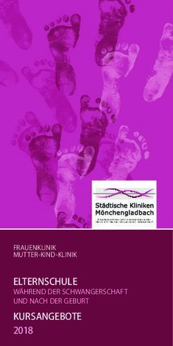 ELTERNSCHULE WÄHREND DER SCHWANGERSCHAFT UND NACH DER GEBURT - FRAUENKLINIK MUTTER-KIND-KLINIK - Städtische Kliniken ...