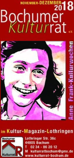 2018 im Kultur-M agazin-L othringen - NOVEMBER-DEZEMBER - Bochumer Kulturrat