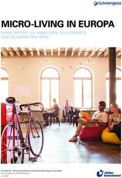 MICRO-LIVING IN EUROPA - MARKTREPORT ZU ANBIETERN, INVESTMENTS UND ZIELMÄRKTEN (2018) - Union Investment Real Estate GmbH