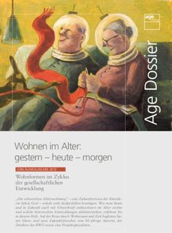 Wohnen im Alter: gestern - heute - morgen