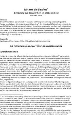 Mit uns die Sintflut1 - Einladung zur Bewusstheit im globalen Feld2 - Gestalt Institut Frankfurt am Main