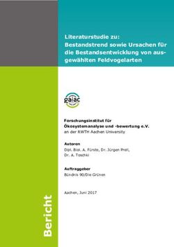 Literaturstudie zu: Bestandstrend sowie Ursachen f&uuml;r die Bestandsentwicklung von aus-gew&auml;hlten Feldvogelarten - gaiac Forschungsinstitut ...