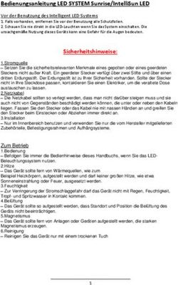 Bedienungsanleitung LED SYSTEM Sunrise/IntelliSun LED