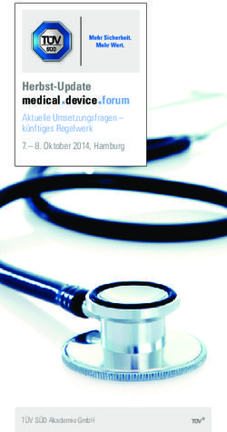 Herbst-Update medical.device.forum - Aktuelle Umsetzungsfragen - k&uuml;nftiges Regelwerk 7.- 8. Oktober 2014, Hamburg