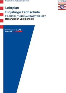 Lehrplan Einjährige Fachschule - FACHRICHTUNG LANDWIRTSCHAFT ...