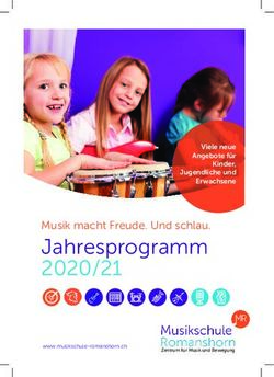 Jahresprogramm 2020/21 - Musik macht Freude. Und schlau. Viele neue Angebote f&uuml;r Kinder, Jugendliche und Erwachsene - Musikschule Romanshorn