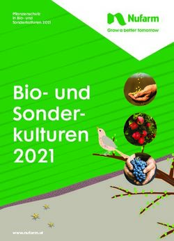 Bio- und Sonder-kulturen 2021 - Pflanzenschutz in Bio- und Sonderkulturen 2021 - www.nufarm.at