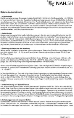 Datenschutzerkl&auml;rung - NAH.SH