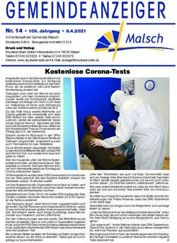 GEMEINDE ANZEIGER Nr. 14 109. Jahrgang 8.4.2021 - Gemeinde Malsch