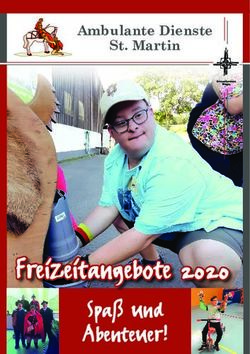 Freizeitangebote 2020 - Spa&szlig; und Abenteuer! - Ambulante Dienste St. Martin - D&uuml;ngenheim