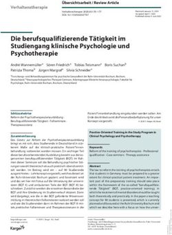 Die berufsqualifizierende Tätigkeit im Studiengang klinische Psychologie und Psychotherapie