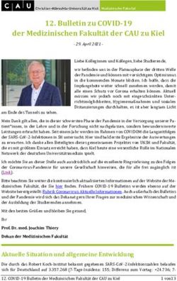Bulletin zu COVID-19 der Medizinischen Fakult&auml;t der CAU zu Kiel