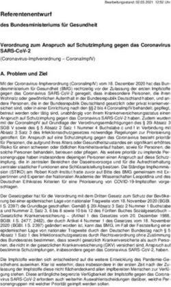 REFERENTENENTWURF DES BUNDESMINISTERIUMS F&Uuml;R GESUNDHEIT VERORDNUNG ZUM ANSPRUCH AUF SCHUTZIMPFUNG GEGEN DAS CORONAVIRUS SARS-COV-2