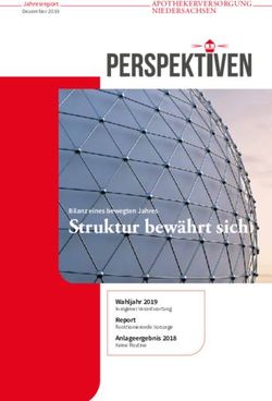 Struktur bewährt sich - APOTHEKERVERSORGUNG NIEDERSACHSEN - Bilanz eines bewegten Jahres