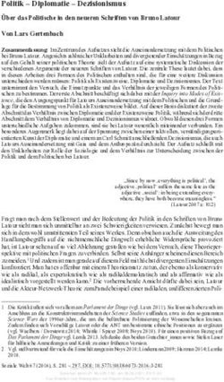 Politik - Diplomatie - Dezisionismus - Über das Politische in den neueren Schriften von Bruno Latour Von Lars Gertenbach - Nomos eLibrary