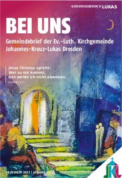 BEI UNS Gemeindebrief der Ev.-Luth. Kirchgemeinde Johannes-Kreuz-Lukas Dresden - GEMEINDEBEREICH LUKAS