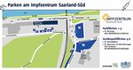 Ablauf und Parksituation am Impfzentrum Saarland S&uuml;d - Gemeinde Quierschied