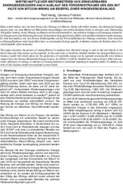 WIRTSCHAFTLICHER WEITERBETRIEB VON ERNEUERBAREN ENERGIEERZEUGERN NACH AUSLAUF DES FÖRDERZEITRAUMS DES EEG MIT HILFE VON BITCOIN-MINING AM BEISPIEL ...