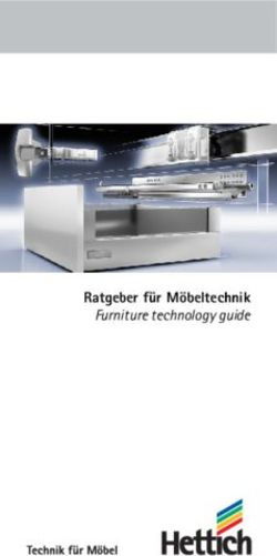 Ratgeber für Möbeltechnik Furniture technology guide - Hettich