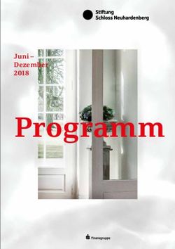 Programm Juni - Dezember 2018 - Stiftung Schloss Neuhardenberg