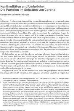 Kontinuit&auml;ten und Umbr&uuml;che: Die Parteien im Schatten von Corona - AWO