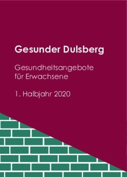 Gesunder Dulsberg Gesundheitsangebote für Erwachsene 1. Halbjahr 2020