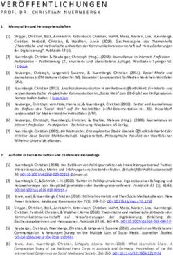 PROF. DR. CHRISTIAN NUERNBERGK - Uni Trier
