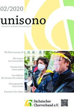 Unisono 02/2020 - The Show must go on! Wir m&uuml;ssen mit Corona leben Gesang wird es immer geben