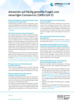 ANTWORTEN AUF HÄUFIG GESTELLTE FRAGEN ZUM NEUARTIGEN CORONAVIRUS (SARS-COV-2)