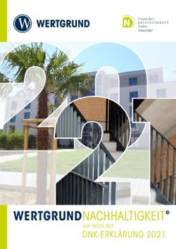 WERTGRUNDNACHHALTIGKEIT - DNK-ERKL&Auml;RUNG 2021 AUF BASIS DER - Strategische Analyse und Ma&szlig;nahmen - Wertgrund Immobilien