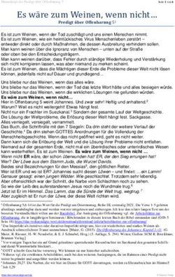 Es w&auml; re zum Weinen, wenn nicht - Predigt &uuml;ber Offenbarung 51 - Kirchgemeinde Lengefeld