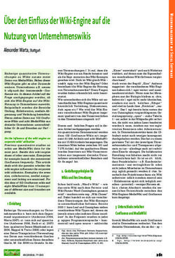 &Uuml;ber den Einfluss der Wiki-Engine auf die Nutzung von Unternehmenswikis