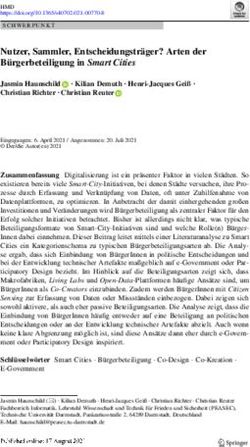 Nutzer, Sammler, Entscheidungsträger? Arten der Bürgerbeteiligung in Smart Cities - PEASEC