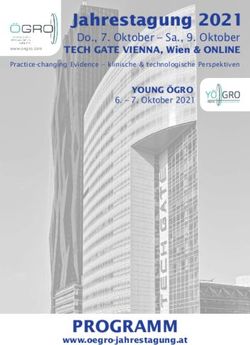 Jahrestagung 2021 Do., 7. Oktober - Sa., 9. Oktober TECH GATE VIENNA, Wien & ONLINE - Medizinische Ausstellungs- und ...
