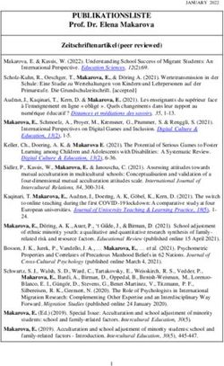 PUBLIKATIONSLISTE Prof. Dr. Elena Makarova Zeitschriftenartikel (peer reviewed)