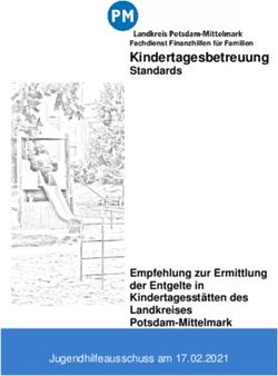 Kindertagesbetreuung Standards - Empfehlung zur Ermittlung der Entgelte in Kindertagesst&auml;tten des Landkreises Potsdam-Mittelmark - Landkreis ...